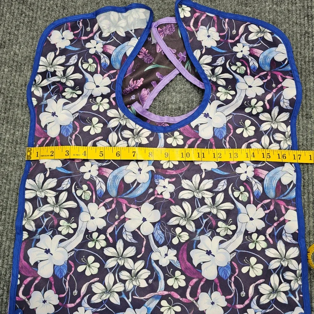 Adult Bibs Artist Smock OS Multicolored Floral 3-Pack Waterproof